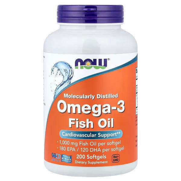 Now Foods Molecularly Distilled Omega-3 with EPA & DHA | Softgels for Heart Health