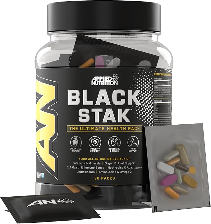 Applied Nutrition Black Stak Performance Complex | 30 Sachets | Multivitamins, Minerals, Aminos & Enzymes