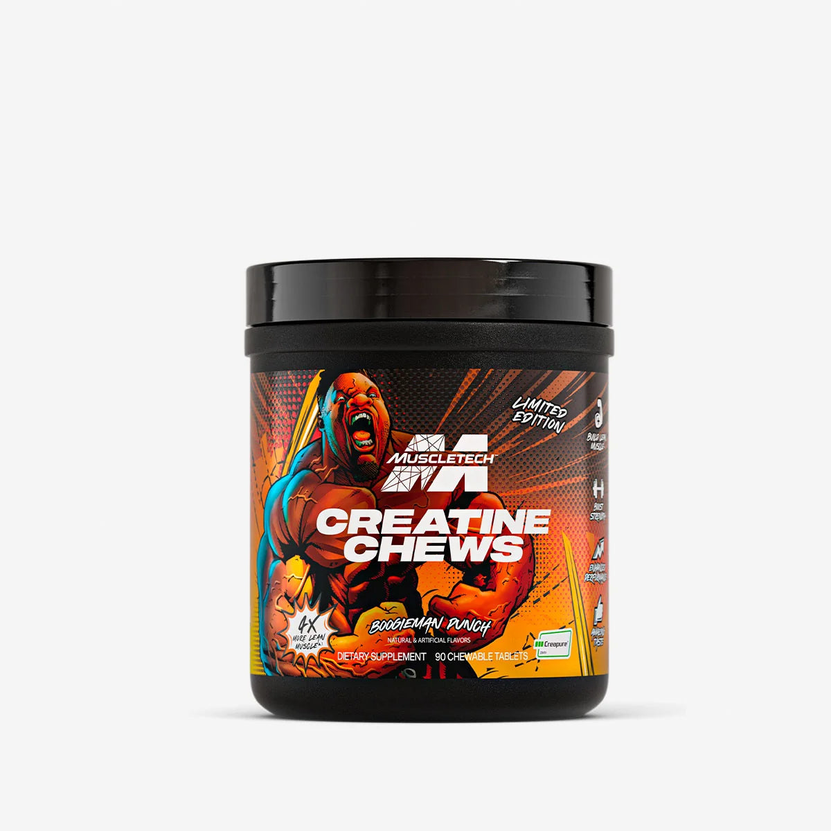 MuscleTech Creatine Chews, Boogieman Punch, 90 Chewable Candies