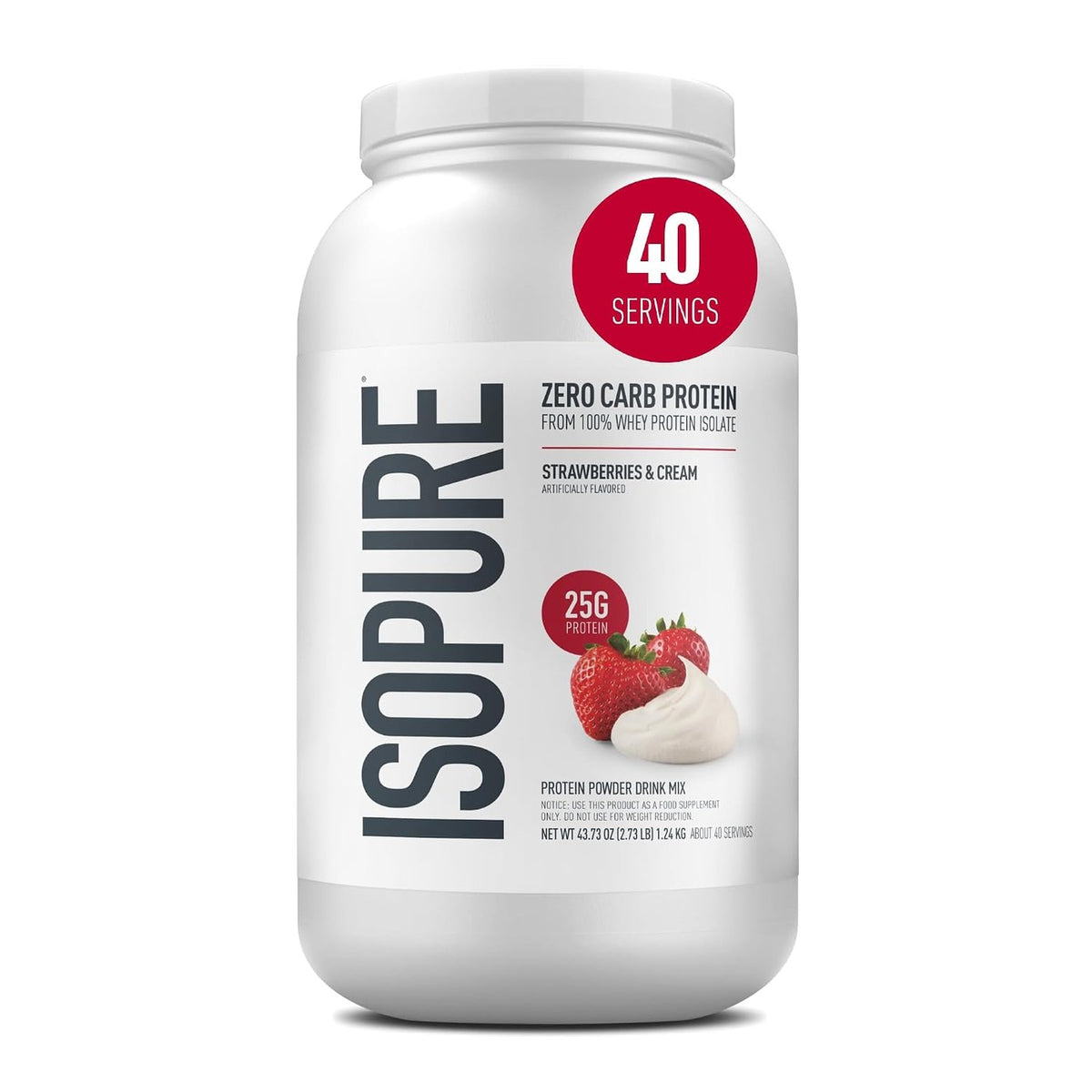 Isopure Zero Carb 100% Whey Protein Isolate – 3 lb (1.36 kg)