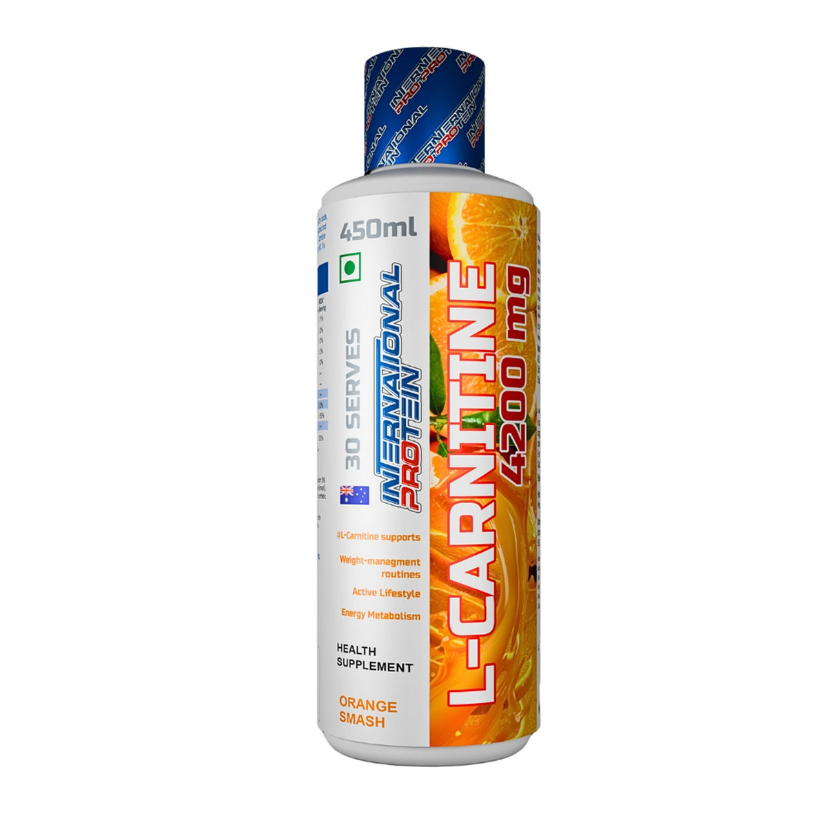 International Protein L-Carnitine 4200 mg Liquid – Orange Smash, 450 ml