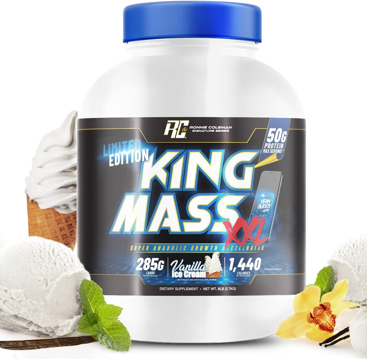 Ronnie Coleman King Mass XXL Limited Edition Vanilla Ice Cream 6 lb
