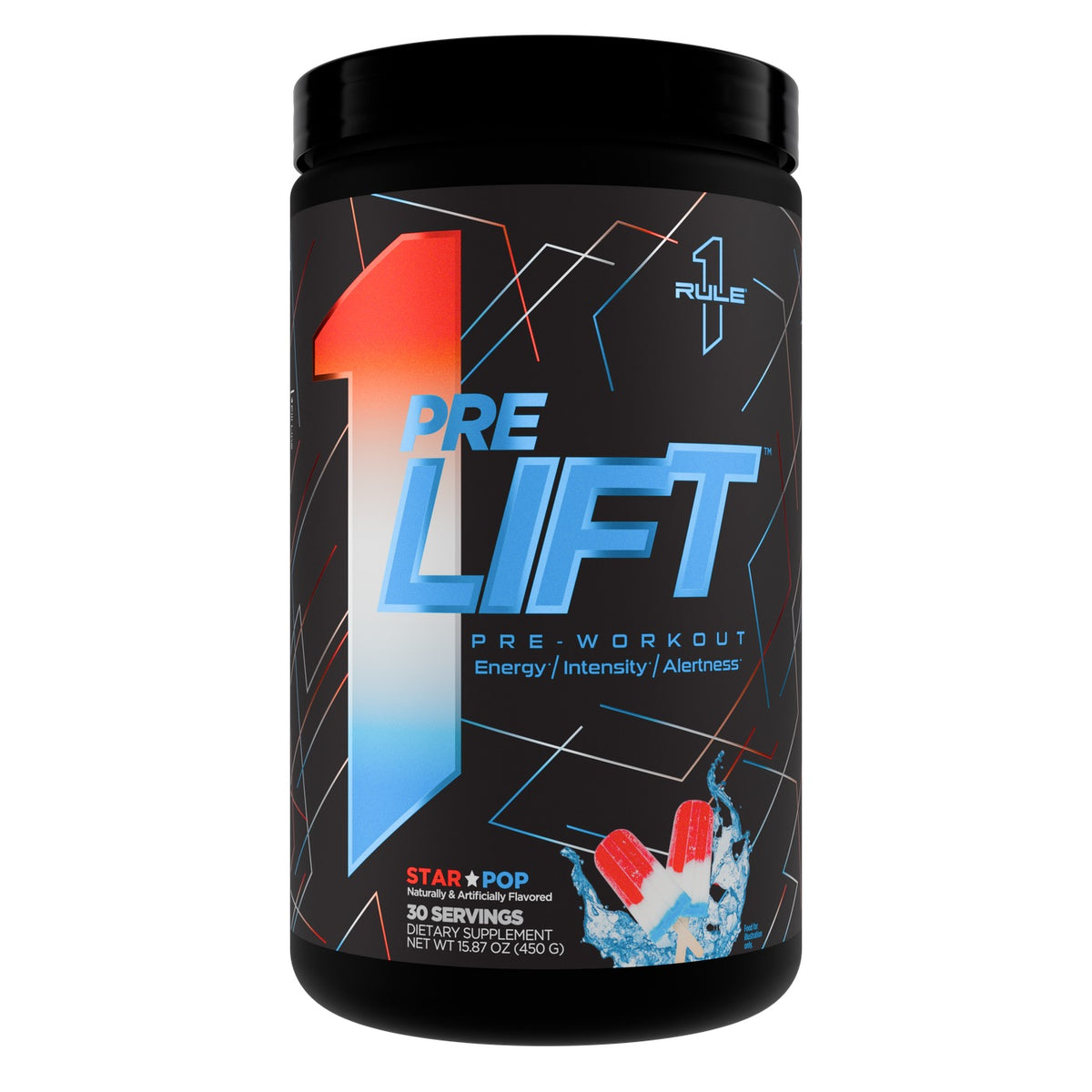 Rule 1 PreLift Pre-Workout – Star Pop, 30 Servings