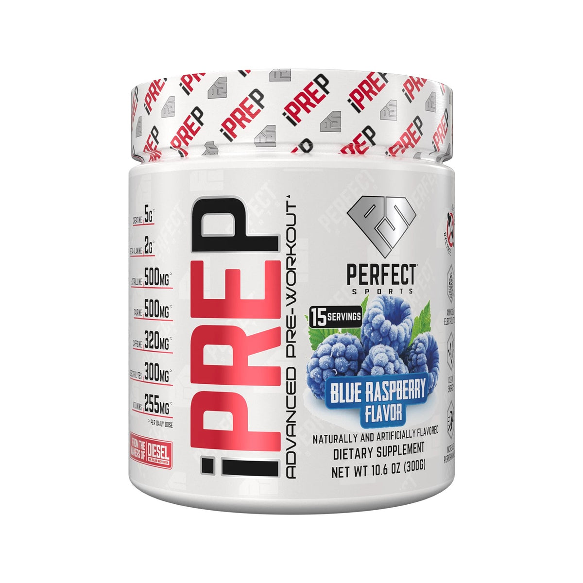Perfect Sports iPREP Advanced Pre-Workout – Fruit Punch, 15 Servings