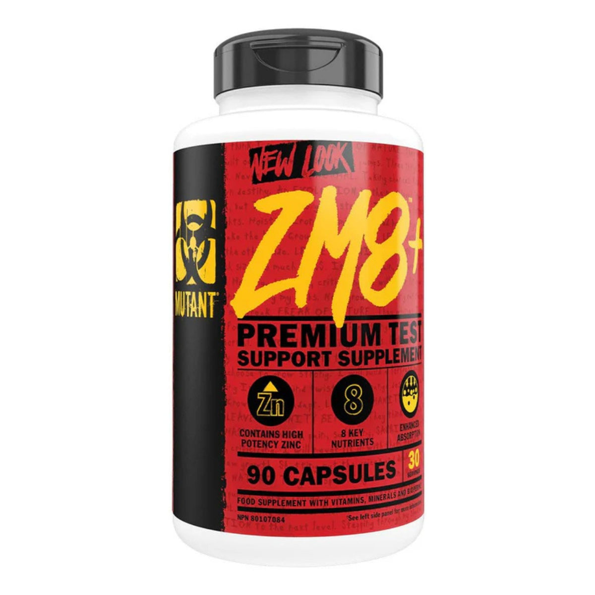 Mutant ZM8+ Zinc, Magnesium & B6 Test Support – 90 Capsules
